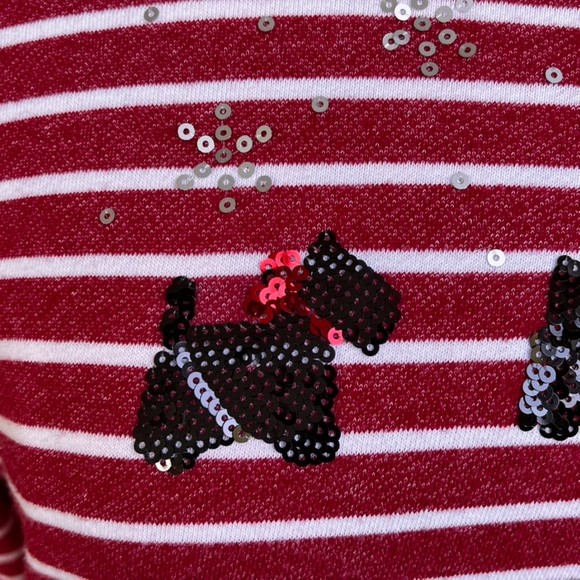 CJ BANKS 2X STRIPED SCOTTIE SWEATSHIRT - Picture 11 of 11